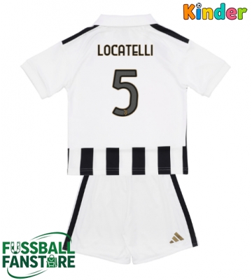 Juventus Manuel Locatelli #5 Replik Heimtrikot Kinder 2026-27 Kurzarm (+ Kurze Hosen)